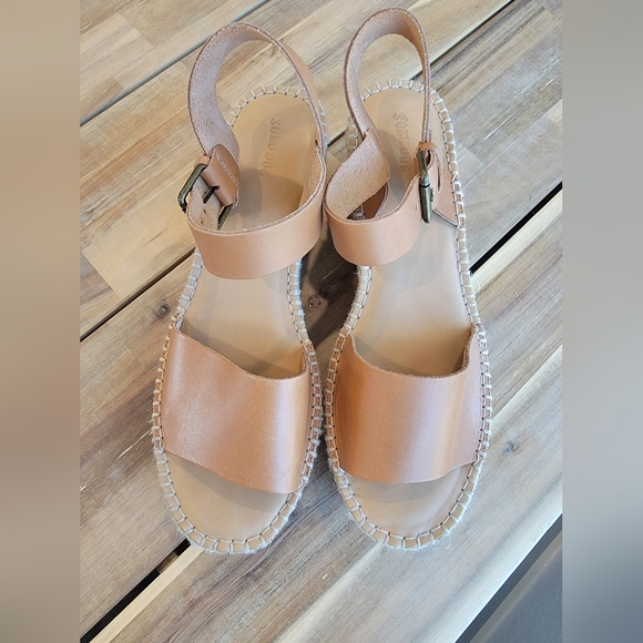 Camel Tan Leather Soludos Sandals - Picture 1 of 15